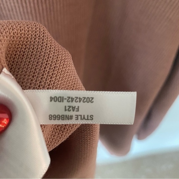 Madewell | Women's Plus Size Pink Jacquard Square-Neck Slouchy Sweater Top 3X - Picture 7 of 8